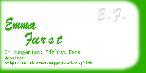 emma furst business card